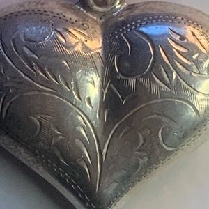 925 Silver Puffy Heart Necklace 🩷